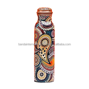 Top Quality Copper Drinking Bottle With <b>Sticker</b> And Polish Finished For Drinking And <b>Kitchen</b> Use Copper Bottle Leak Proof - Product Image 3