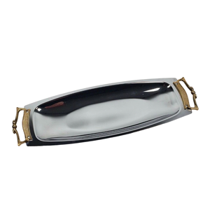 Bandeja de Servir Metálica de la Más Alta Calidad, Minimalista, para Decorar, Almacenar Alimentos, Bandejas Planas para Desayunos, Fiestas y Bodas - Product Image 2