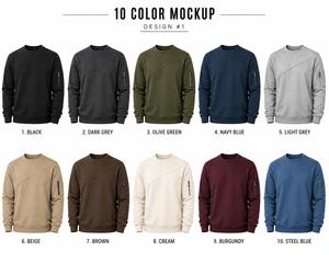 Sudadera Negra de Cuello Redondo para Hombre, Corte Regular, Color Sólido, Bolsillo con Cremallera, Estilo Casual, Tejido de Algodón, Estilo Invernal, ODM, MOQ Bajo - Product Image 6