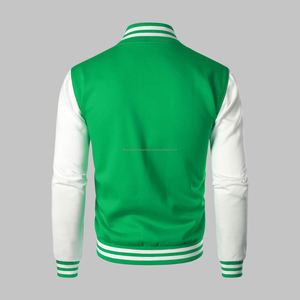 Chaqueta universitaria de lana de algodón de alta calidad para hombre personalizada, prendas recubiertas transpirables con cuello levantado bordado - Product Image 2