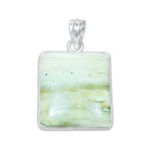 Collier pendentif en pierre précieuse serpentine, fait à la main, chaîne en argent sterling 925, bijoux de luxe, haute qualité, design unique, pour enfants - Product Image 1