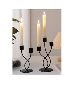 Ornamental Iron Candle Holder Attractive Metal Accent For Festive Decor <b>Dining</b> <b>Tables</b> And Shelves - Product Image 4