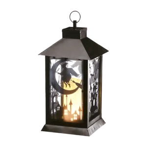 Décoration d'Halloween suspendue : Lanterne en acier noir avec motif découpé cerf et arbre pour la décoration de Noël à la maison - Product Image 6