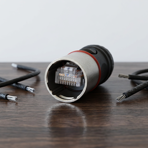 Carcasa Reforzada de Aleación de Zinc para Conector RJ45, Contactos de Cobre Niquelado, Alivio de Tensión, Cable 24AWG Cat5e/Cat6a para Conexiones de Cableado - Product Image 5