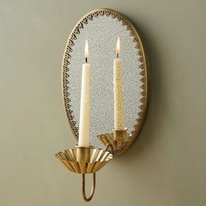 Grand European Venetian Baroque Luxury <b>Wall</b> <b>Sconce</b> Ornate Decorative <b>Wall</b> <b>Light</b> with Elaborate Mirror Detailing, Premium Brass F - Product Image 1