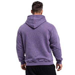 Sudadera con Capucha Morada Vintage de Alta Calidad, Lavada al Ácido, Oversize, 450 g/m², de Algodón Afelpado, Estilo Pullover, Personalizable, Lisa, para Streetwear - Product Image 4