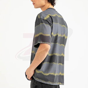 Camiseta Oversize Tie Dye Personalizada OEM para Hombre, Algodón Premium, Estilo Urbano, Diseño Gráfico, Ropa Casual de Moda, Patrón de Letras, Logotipo Frontal - Product Image 2