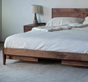 Base de Cama King Size Moderna de Madera de Teca Sólida con Cajones de Almacenamiento, Perfil Bajo, Estilo Escandinavo Minimalista para Dormitorio, 3 Años de Garantía - Product Image 2