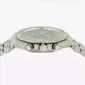 Customise Lab Grown Luxury Mechanical ETA Movement Alloy <b>Case</b> Rubber Band <b>Watch</b> with Glass Dial Analog Display for Resale Unisex - Product Image 3