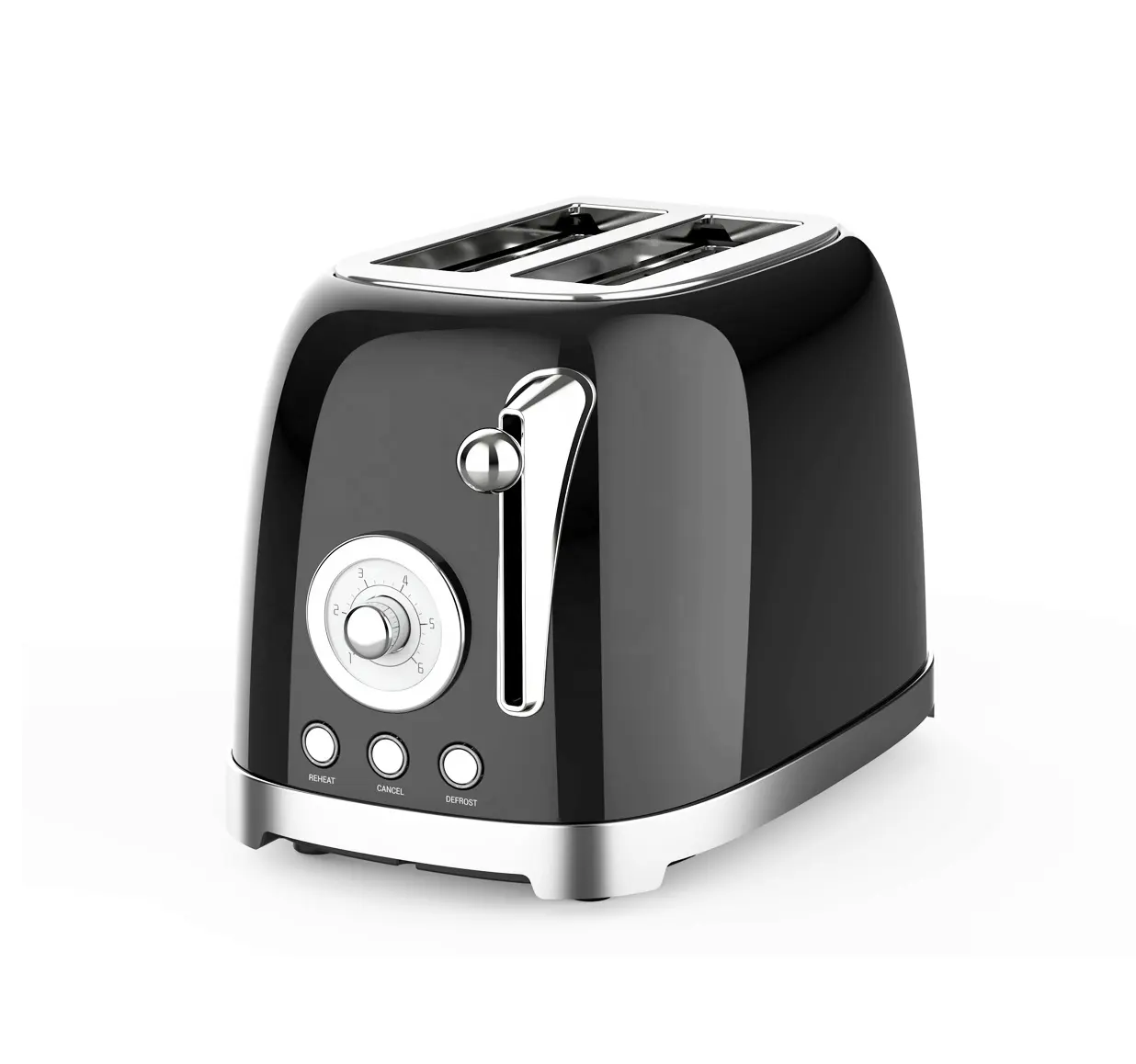 High quality hotel cafe home stainless steel automatic fast kitchen appliances bread maker toast maker 2 slice metal toaster