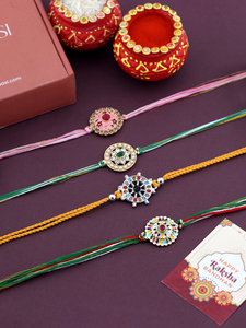 Rakhi de Diseño con Piedras Multicolores, Hecho a Mano, Ajustable, Joyería Festiva, Regalo para Hermano, Joyería Única para Raksha Bandhan - Product Image 2