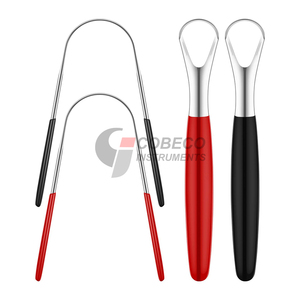 Raspador de Lengua Extra Suave con Bordes Redondeados de Acero Inoxidable para Usuarios con Boca Sensible, Limpieza Delicada - Product Image 1