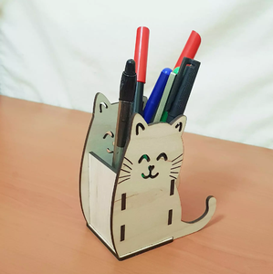 Stationary Organizer MDF <b>Pen</b> Holder Student <b>Gift</b> <b>Pen</b> Organizer Pencil Stand Holder for Home Office Use - Product Image 4