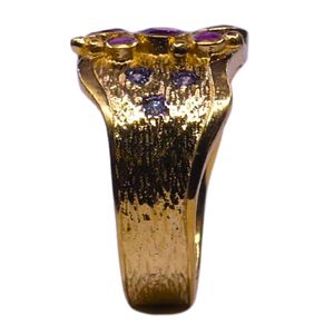 Wedding Wear 925 Sterling <b>Silver</b> Gold Plated Jewelry <b>Garnet</b> Ruby White Topaz Gemstone Women Wear Classic <b>Ring</b> - Product Image 4