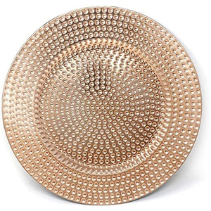Assiette de service ronde élégante en acier inoxydable brossé, fabriquée à la main, pour mariages, événements, hôtels, vaisselle de table, en promotion - Product Image 6