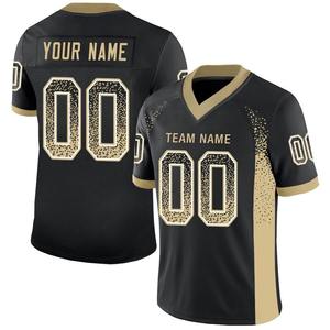 เสื้อฟุตบอลอเมริกันโพลีเอสเตอร์แบบปรับแต่งได้ แขนสั้น ระบายอากาศได้ดี ไซส์พลัส ลายดอกไม้/ลายสก็อต สำหรับฤดูร้อน - Product Image 1