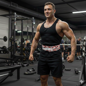 Cinturón de levantamiento de pesas Rexfit Sport ajustable de cuero para hombres y mujeres, cinturón de soporte para espalda para powerlifting y peso muerto - Product Image 3