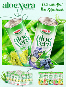 Jus d'Aloe Vera 100% avec Jus de Fruits 330ml Jus d'Aloe en Conserve Exportateur Nawon Vietnam Fabricant de Boissons OEM ODM HALAL - Product Image 6
