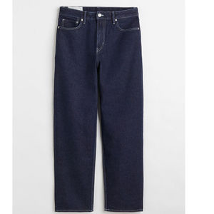 MEESAM LEATHER HOSIERY Jeans de mezclilla 100% algodón de secado rápido, vintage, de corte regular, lavados, rectos, para hombre y mujer, de invierno, de cintura alta - Product Image 2