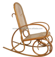 Fauteuil inclinable en bambou écologique pour chambre à coucher, chaise à bascule réglable confortable avec massage, en PU