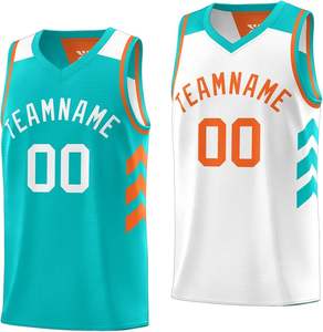 ชุดกีฬาบาสเก็ตบอลใหม่ เสื้อเจอร์ซีย์ ขายส่งจำนวนมาก สั่งทำพิเศษ พิมพ์ลายเรืองแสง แขนกุด ผ้าสแปนเด็กซ์/โพลีเอสเตอร์ ป้องกันแบคทีเรีย - Product Image 1