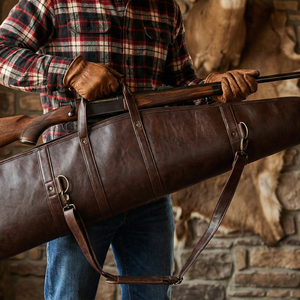 Funda vertical para pistola de caza de cuero genuino OEM, personalizable en color, de alta calidad, con logotipo/tamaño personalizado, en venta. - Product Image 3