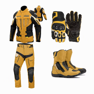 Ensemble veste et pantalon de moto vert fluorescent, imperméable, coupe-vent, respirant, anti-UV, ignifuge, manches longues - Product Image 3