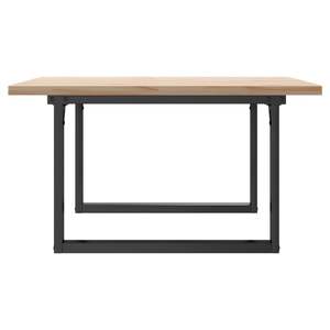 Table basse en bois massif de pin et acier avec cadre en O 31,5"x31,5"x17,9" - Product Image 5