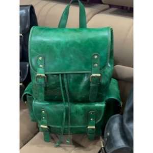 Maletín para Portátil de Cuero Verde, Gran Capacidad, Impermeable, Resistente, Bolsa de Viaje para Adultos, Uso en Picnic y Camping - Product Image 1