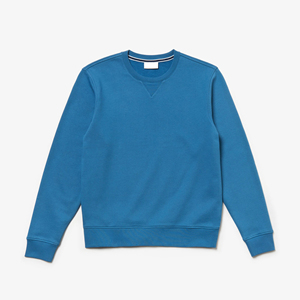 Sudadera de cuello redondo negra para hombre, corte regular, informal, tejida, 100% algodón, para otoño - Product Image 6