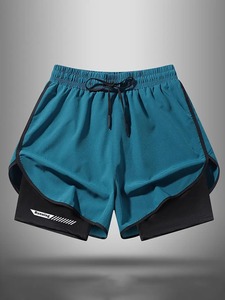 Pantalones Cortos Deportivos de Compresión Alta para Hombre, Cintura Media, Estilo Casual, para Baloncesto, Jogging, Running, con Cordón Ajustable - Product Image 6