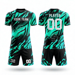 Tenues de football de haute qualité à séchage rapide par sublimation, maillots de football personnalisés respirants pour hommes et jeunes, ensembles d'entraînement de football - Product Image 4