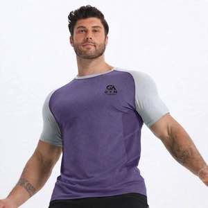 GYM ACTIVE <b>Men's</b> High Street Silk Screen Printed Custom Jersey <b>T</b>-<b>Shirts</b> 95% Cotton 5% Spandex 180g <b>Curved</b> <b>Hem</b> Eco-Friendly Quick - Product Image 5