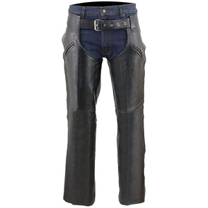 Pantalon de moto décontracté pour homme Samroz Sports en cuir de vachette noir de qualité supérieure, toutes saisons, manches longues, sans couture - Product Image 1