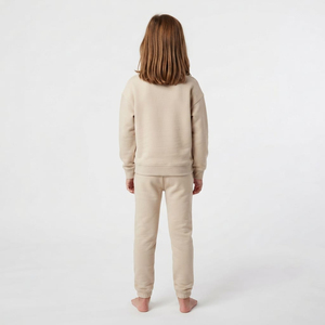 Conjunto de Dos Piezas de Sudadera con Cuello Redondo y Pantalones Deportivos para Niños, Ropa Casual de Color Sólido, Fabricante de Ropa - Product Image 4