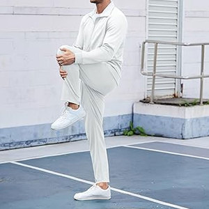 Conjuntos Deportivos Casuales de 2 Piezas con Cremallera Completa, Trajes Deportivos para Correr, Cómodos, Ligeros y Transpirables - Product Image 3