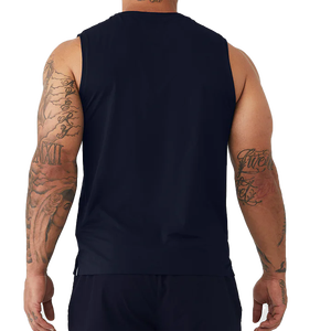 เสื้อกล้าม ODM สไตล์ฮิปฮอปสำหรับผู้ชาย ผ้าฝ้าย 100% ระบายอากาศได้ดี คอวี ทรงลำลอง สปอร์ต แขนกุด - Product Image 6