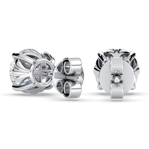 REYES Classic Design 925 Sterling <b>Silver</b> CVD HPHT Lab Grown Diamond Screw Back <b>Stud</b> <b>Earrings</b> For Women Everyday Wear Jewelry - Product Image 4
