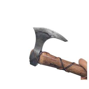 Damascus Steel <b>Axe</b> with Durable Wood <b>Handle</b> for Outdoor Camping, Wood Splitting, Hunting, Bushcraft and Survival - Product Image 1
