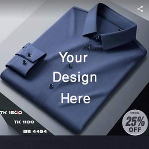 Camisas formales de algodón 100% de alta calidad para hombre, diseño de logotipo personalizado multicolor, temporada de otoño, suministro al por mayor, precio barato - Product Image 2