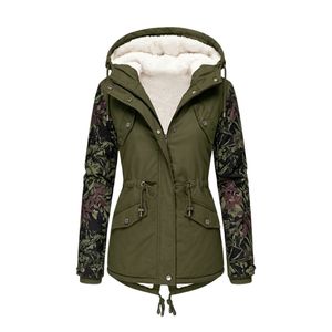 Custom Olive Green Women's Hooded <b>Sherpa</b> Jacket Polyester Outer Shell Fleece <b>Lined</b> Winter Casual Parka Coat - Product Image 6