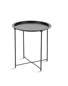 Table basse ronde en métal moderne haut de gamme tendance pour salon, plateau pliable simple, table d'appoint de canapé de loisirs - Product Image 6