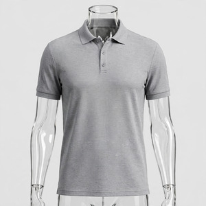Men's <b>Black</b> Solid Knitted Short Sleeve Round Neck Casual <b>Shirt</b> Breathable Polyester Summer Wear - Product Image 3