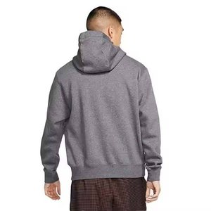 Sudadera con Capucha de Estilo Urbano, 100% Algodón Grueso, con Logotipo Personalizado, Corte Regular, Cierre de Cremallera, Color Sólido, para Hombre, con Bordado Desgastado - Product Image 4