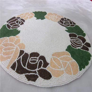 Factory <b>Direct</b> Selling Custom <b>Beaded</b> Eco-Friendly Handmade Coaster with Custom Shape Color & Size for Home Hotel Restaurant Use - Product Image 5