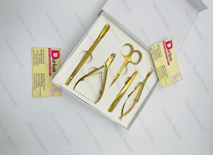 Kit d'outils de manucure et pédicure, emballage personnalisé en boîte, pousse-cuticules en acier inoxydable, coupe-cuticules, pince à sourcils et ciseaux à ongles - Product Image 4