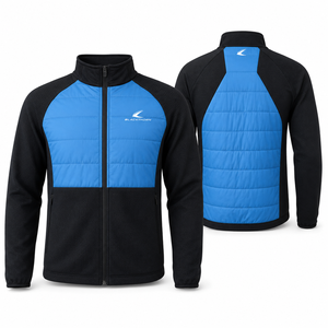 High Quality Men's Winter Hooded Hybrid Puffer <b>Jacket</b> <b>Light</b> Thicken Zipper Closure OEM Quilted <b>Waterproof</b> 10,000mm - Product Image 1