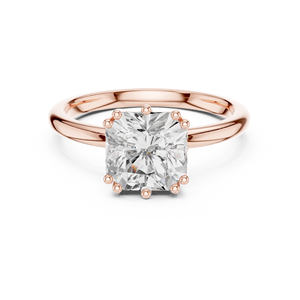 Anillo Exclusivo de Diamante Cultivado en Laboratorio con Corte Octogonal Cuadrado, Oro Rosa Sólido de 14k, Joyería Elegante para Boda, Proveedor Mayorista OEM - Product Image 3