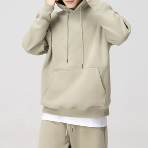 Sudaderas con Capucha de Dos Piezas, Holgadas, Transpirables, 100% Algodón, de Color Sólido, con Logotipo Personalizado - Product Image 3
