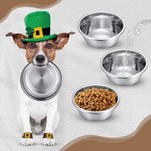 Tazones de Acero Inoxidable de Primera Calidad para Comida y Agua de Perros y Gatos - Ecológicos, Duraderos, Portátiles, con Soporte Elevado, a Prueba de Fugas - Product Image 1